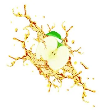 Apple splash Stock Photos