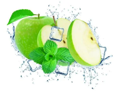 Apple splash water Stock Photos