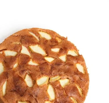 Apple sponge cake. Top view Stock-Fotos