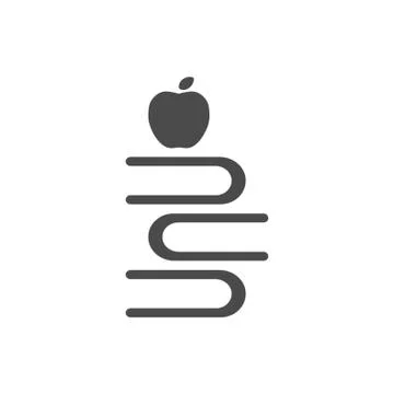 Apple With Stack Of Books Stock Illustration