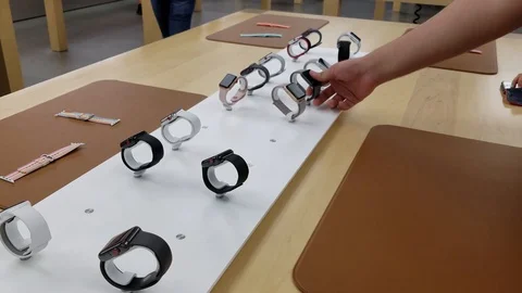 Apple Store - Apple Watch 1 Stock Footage 93811782