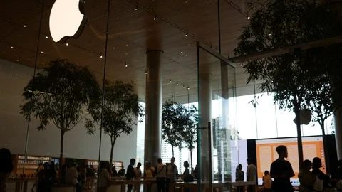 Apple Store in Asia Stock Footage 118669465