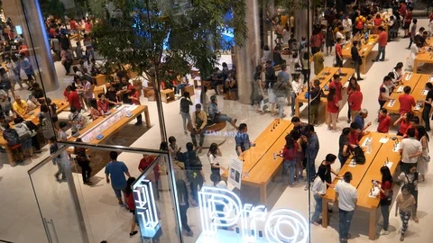 Apple Store in Bangkok Stock Footage 125119538