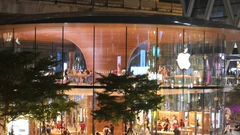 Apple Store in Bangkok Stock Footage 258102483