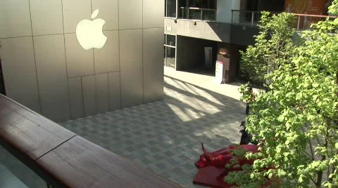 Apple store in Beijing Stock Footage