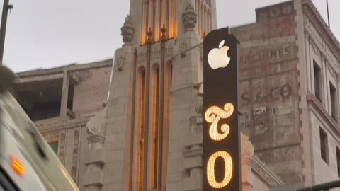 Apple Store Building Downtown Los Angeles Stock Footage 254022978