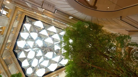 Apple Store Champs-Elysees iconic store Paris rooftop Stock Footage 105202521