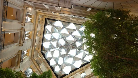 Apple Store Champs-Elysees iconic store Paris rooftop Stock Footage 105202542