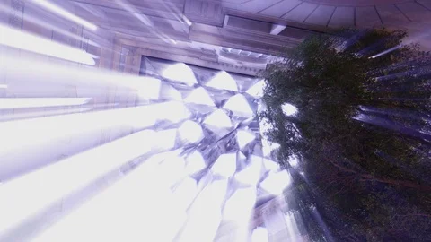 Apple Store Champs-Elysees iconic store Paris rooftop iridescent Stock Footage 105202553