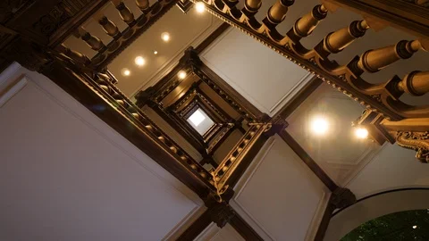 Apple Store Champs-Elysees iconic store Paris staircase Stock Footage 105541344