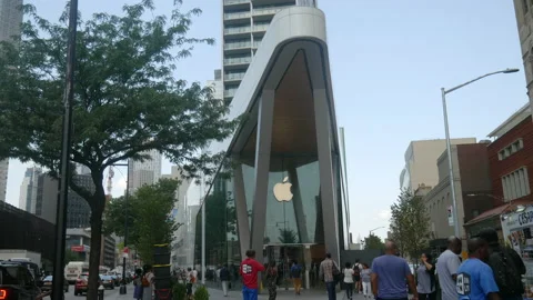 Apple Store Downtown Brooklyn Stock Footage 131658958