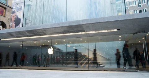 Apple store Stock Footage 99077291