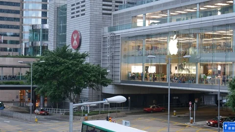 Apple Store in Hong Kong Video stock 108378147