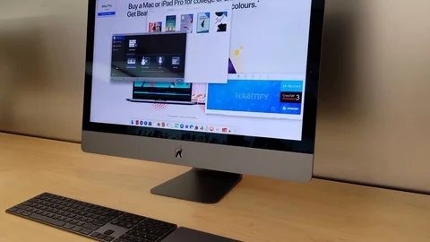 Apple Store - iMac Stock Footage 93811749
