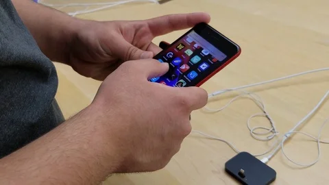 Apple Store - iPhone Stock Footage 93811759