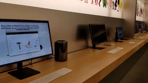 Apple Store - Mac Pro Stock Footage 93811774