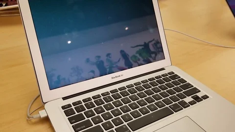 Apple Store - MacBook Air Stock Footage 93811736