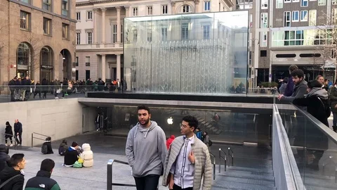 Apple store Milan Stock Footage 121670469