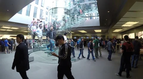 Apple Store in New York Stock Footage 50229290