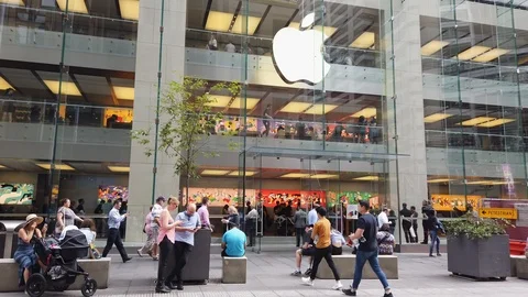 Apple store Sydney Stock Footage 105762563