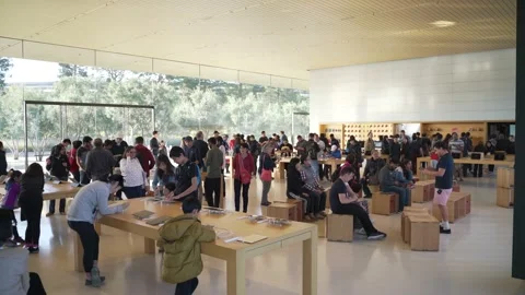 Apple Store Visitor Center 2 Stock Footage 141641661