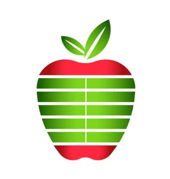 Apple stripes design element Illustrazione stock