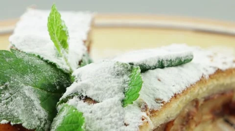 Apple strudel closeup Stock Footage 55003336