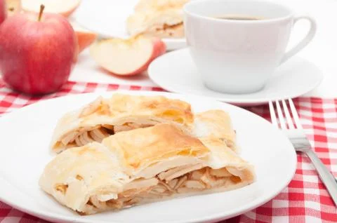 Apple strudel Stock Photos