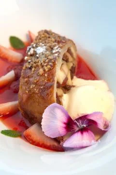 Apple strudel Stock Photos