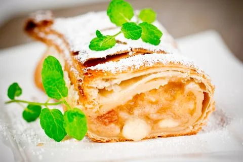 Apple strudel Stock Photos