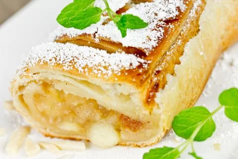 Apple strudel Stock Photos