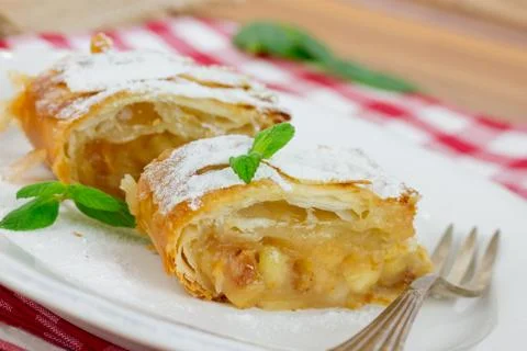 Apple strudel Stock Photos