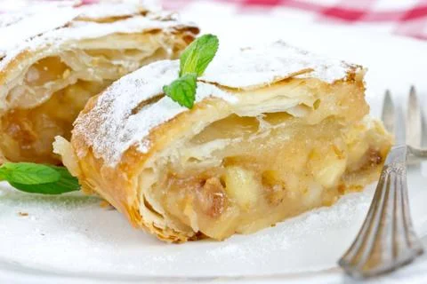 Apple strudel Stock Photos