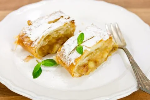 Apple strudel Stock Photos