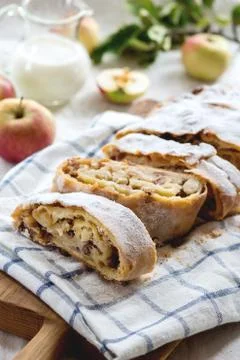 Apple strudel Stock Photos