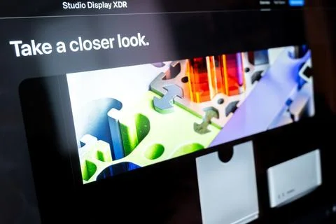 Apple studio display xdr website product Stock Photos