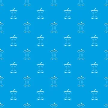 Apple stump pattern seamless blue 스톡 일러스트