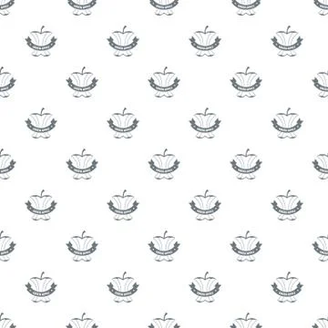 Apple stump pattern vector seamless Stock Illustration