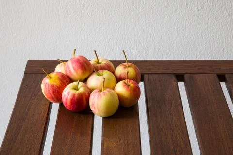 Apple on the table Stock Photos