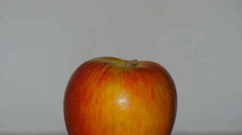 Apple on the table ready to be eaten Stock Footage 50621934