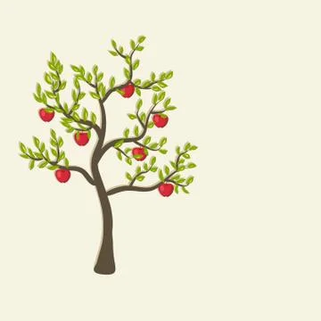 Apple tree background Stock Illustration