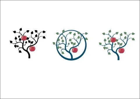 Apple tree branch Stock Illustration