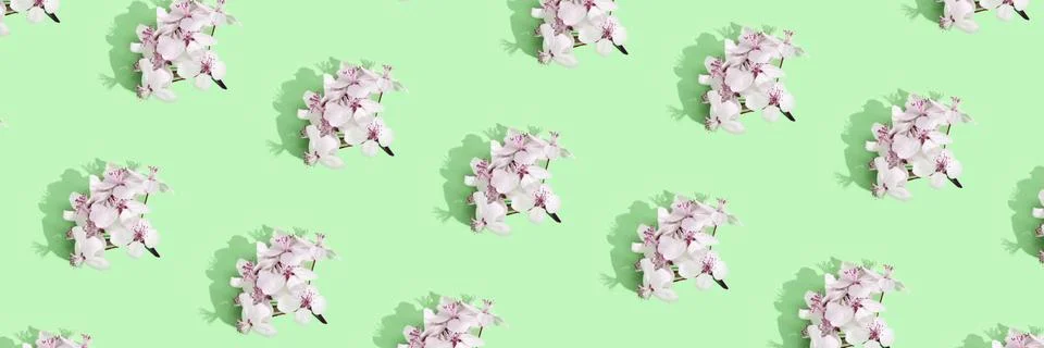 Apple tree floral pattern. Bright summer background Stock Photos