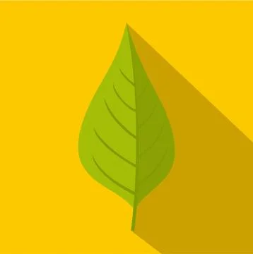 Apple tree green leaf icon, flat style Stock Illustration