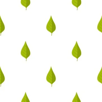 Apple tree green leaf pattern seamless Stock Illustration