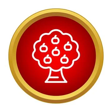 Apple tree icon representing fruit harvest and gardening Stockillustratie