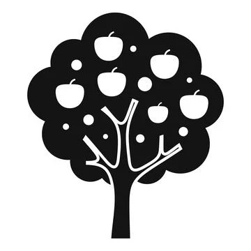 Apple tree icon simple vector. Plant bush Illustrazione stock
