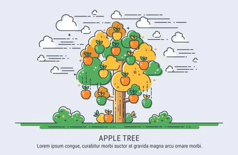 Apple tree 库存插图