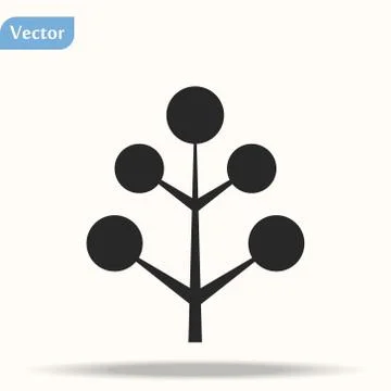 Apple tree illustration. Fruit tree symbol icon. eps10 Stock Illustration