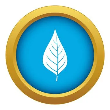 Apple tree leaf icon blue vector isolated Stock Illustration